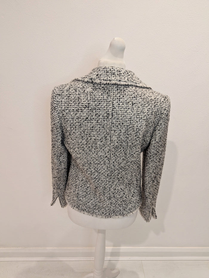 Libra Black/ White Boucle Jacket Medium