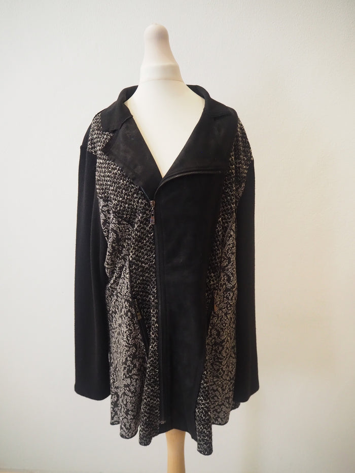Libra Black/Print Coatigan S