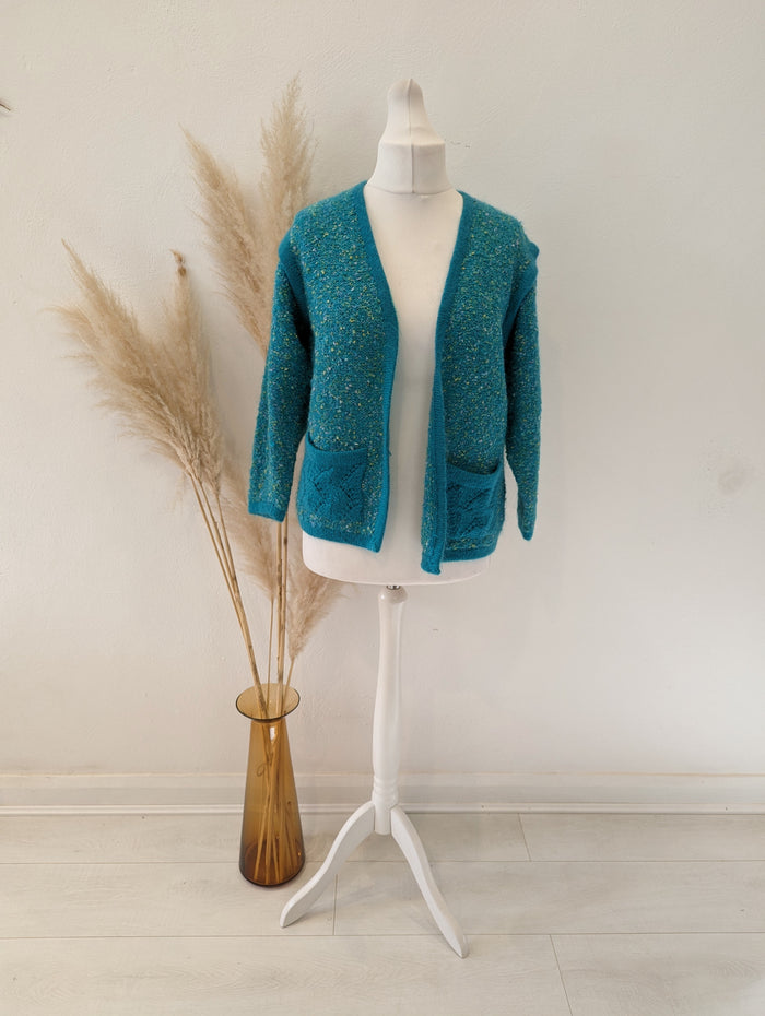 Light Knit Cardie - Teal Blue Cardie M
