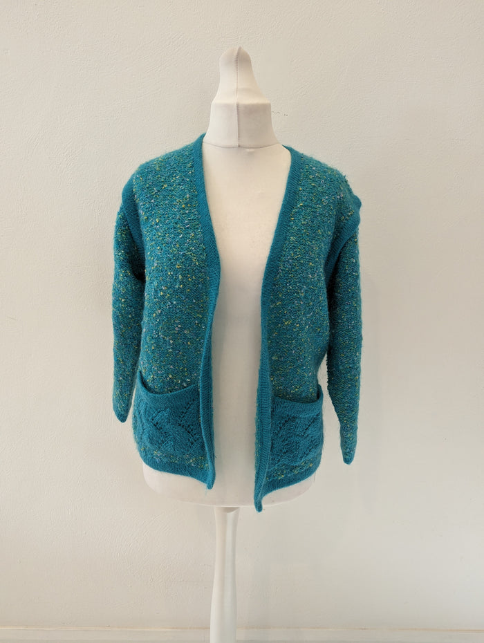 Light Knit Cardie - Teal Blue Cardie M