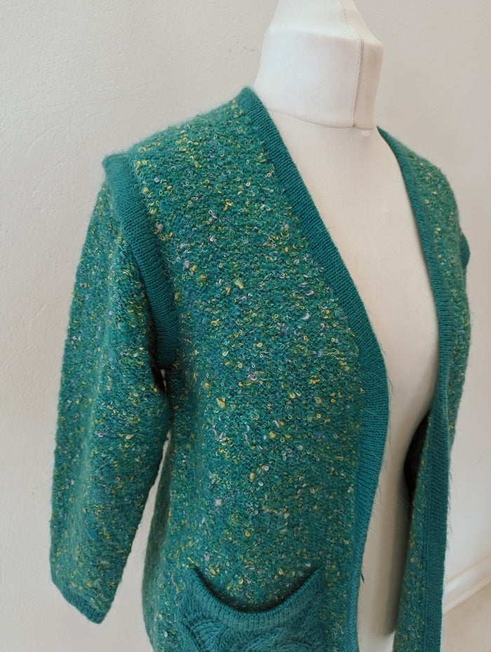 Light Knit Cardie - Teal Blue Cardie M