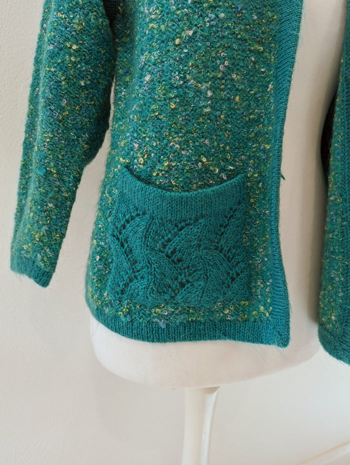 Light Knit Cardie - Teal Blue Cardie M