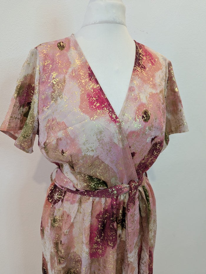 Lillie Rose Pink Flower Dress S-M RRP £45