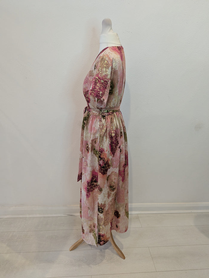 Lillie Rose Pink Flower Dress S-M RRP £45