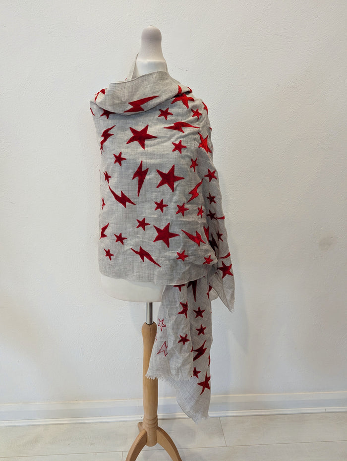 Lily and Lionel wool/ cashmere star scarf