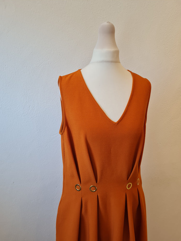 Linea orange/gold detail dress 12