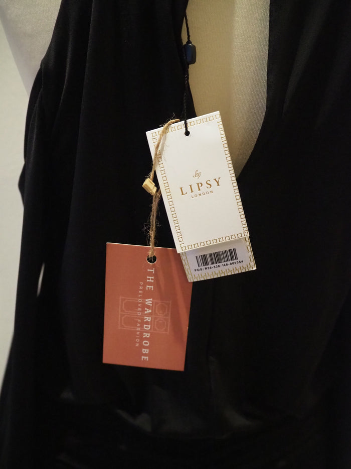 Lipsy Black Cold Shoulder Dress Size 10 (New)