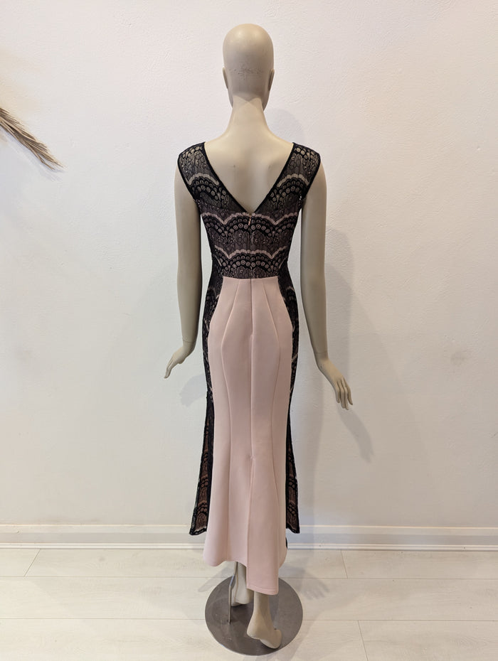 Lipsy London Nude/Black Dress 10