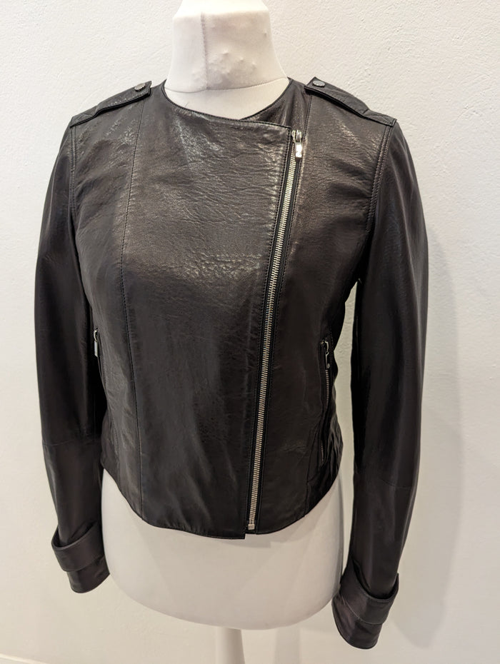 LK Bennett Black Leather Jacket 12