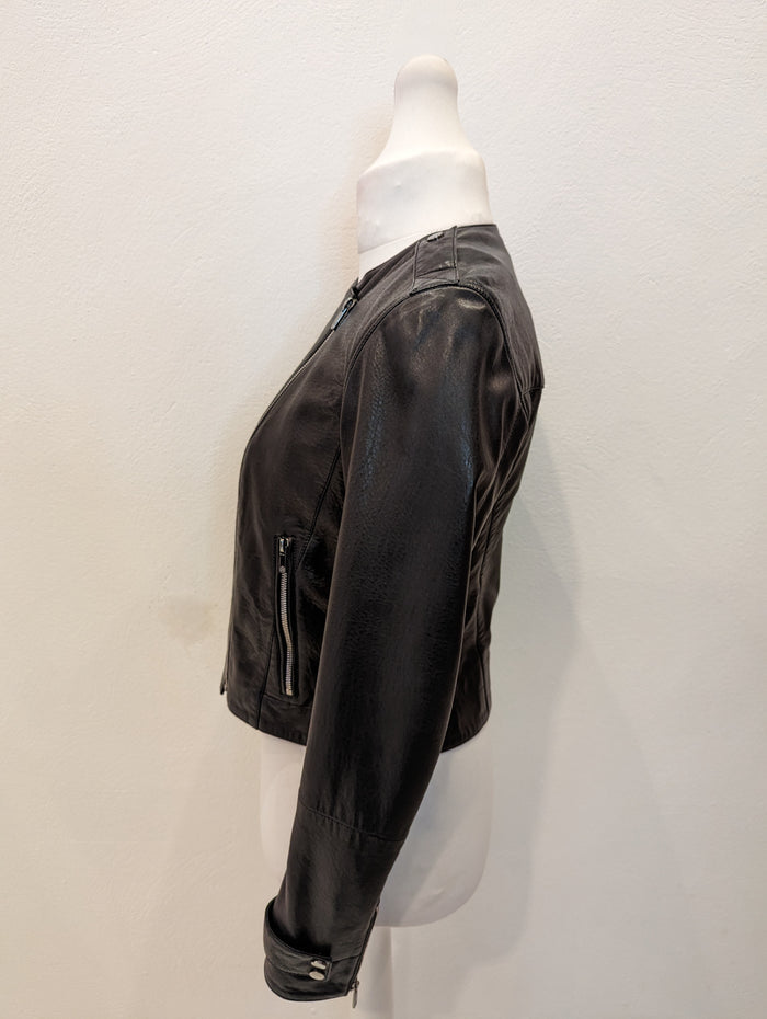 LK Bennett Black Leather Jacket 12