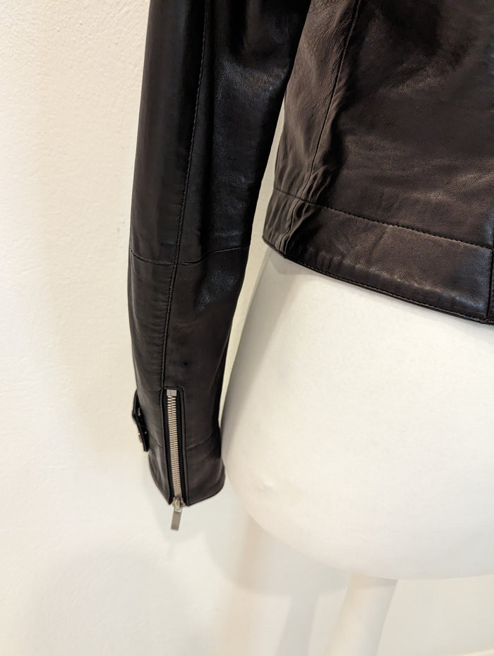 LK Bennett Black Leather Jacket 12