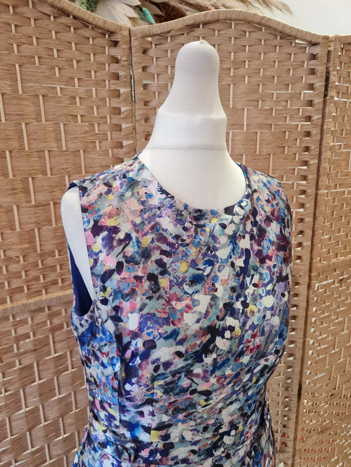 LK Bennett Blue Floral dress 8