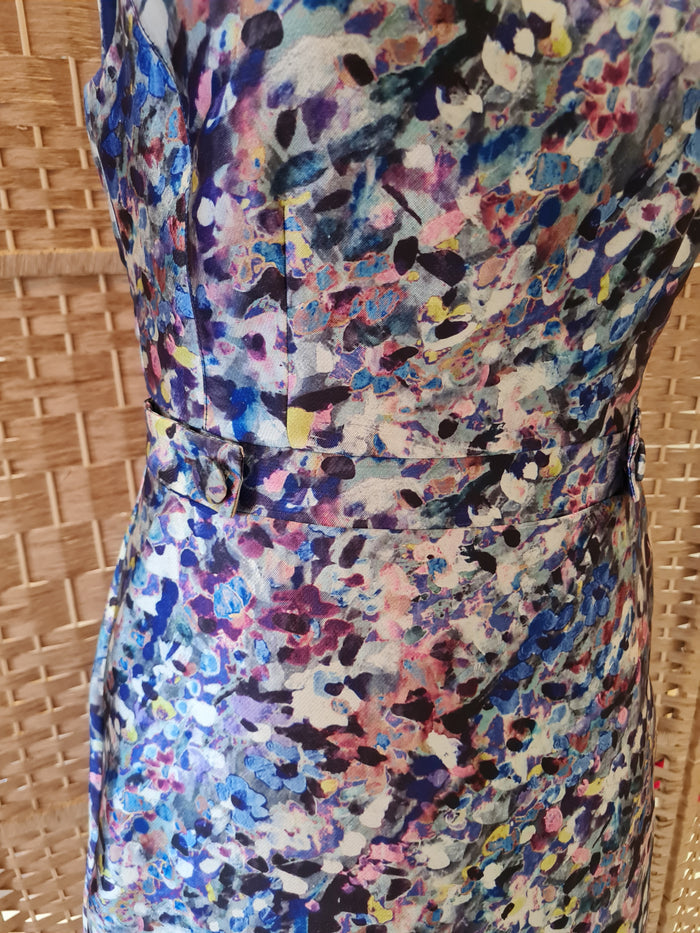 LK Bennett Blue Floral dress 8