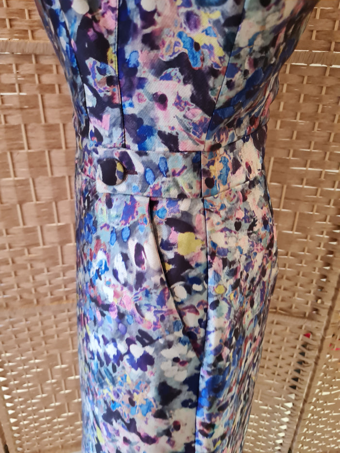 LK Bennett Blue Floral dress 8
