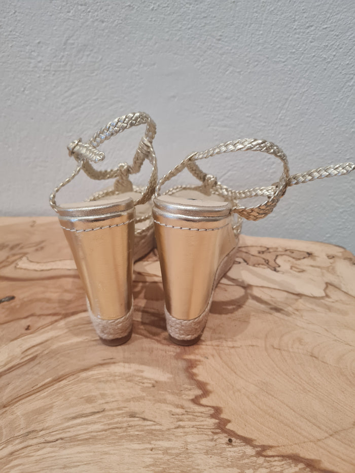 LK Bennett Gold Wedges 8 New