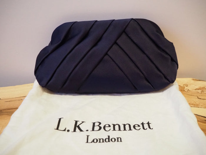 Lk Bennett Navy Clutch
