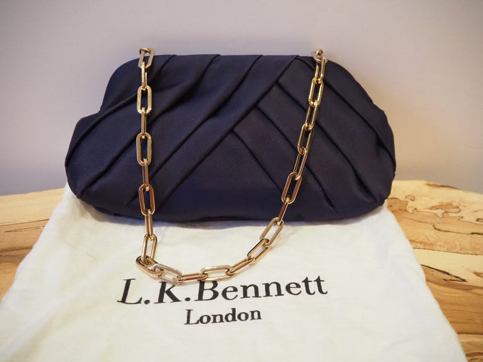 Lk Bennett Navy Clutch