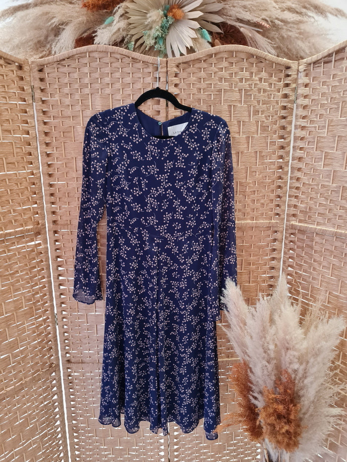 Lk Bennett Navy/Blush Dress 10