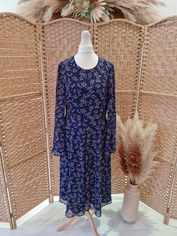 Lk Bennett Navy/Blush Dress 10
