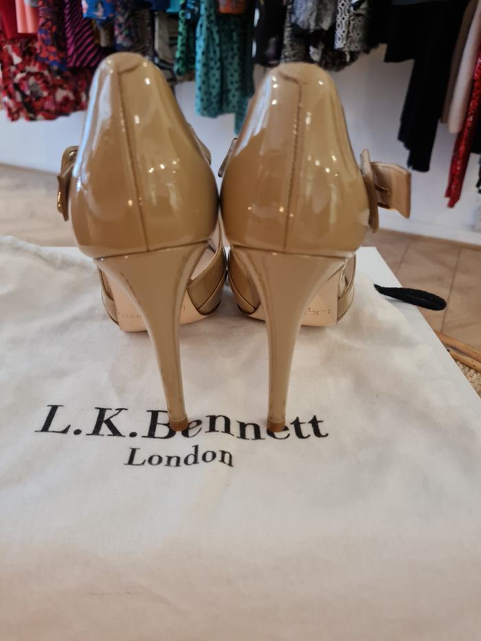 LK Bennett nude heels 3 NEW