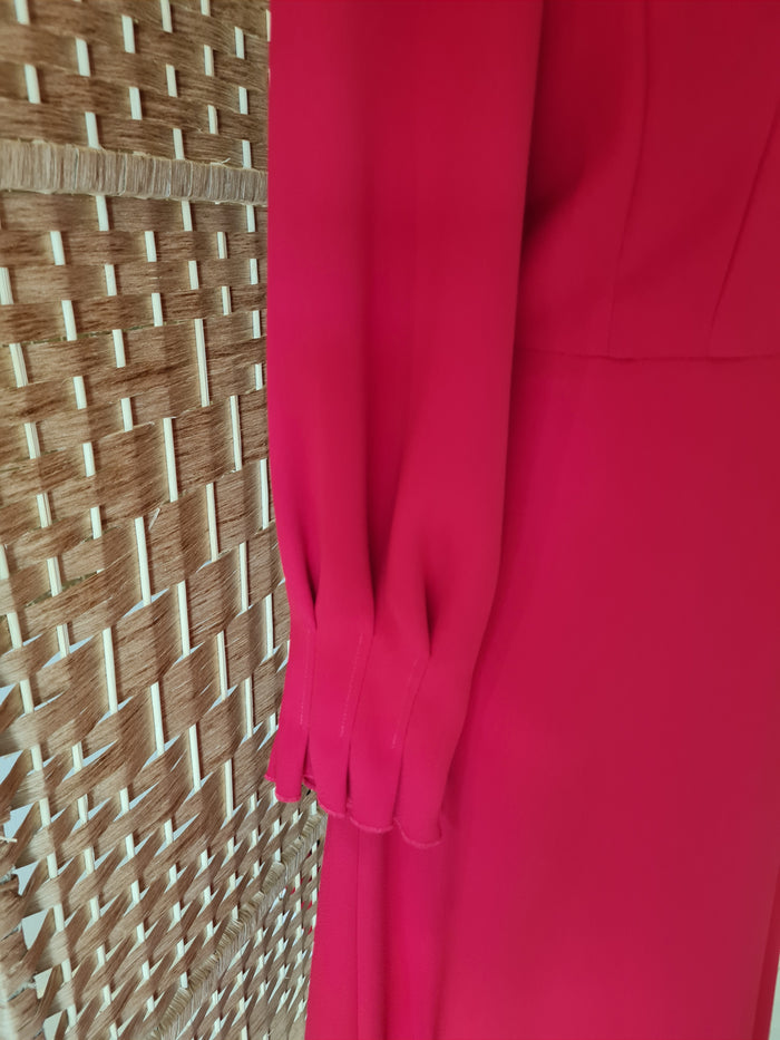 LK Bennett Red Long Sleeved Dress 8