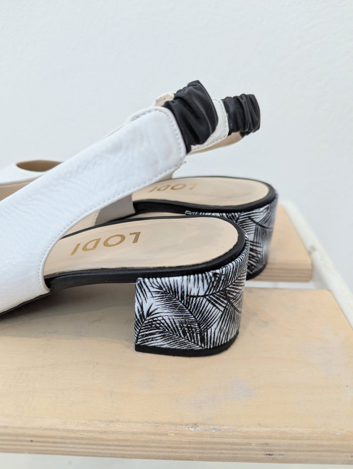 Lodi White sling backs 4