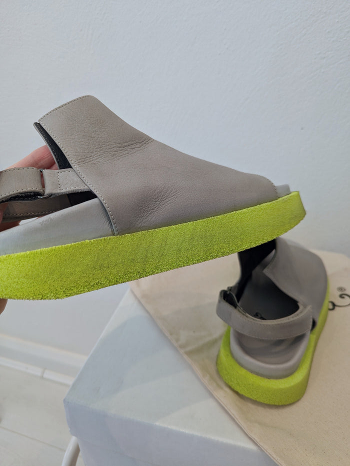 Lofina Grey/Lime Sandals 5 RRP £255