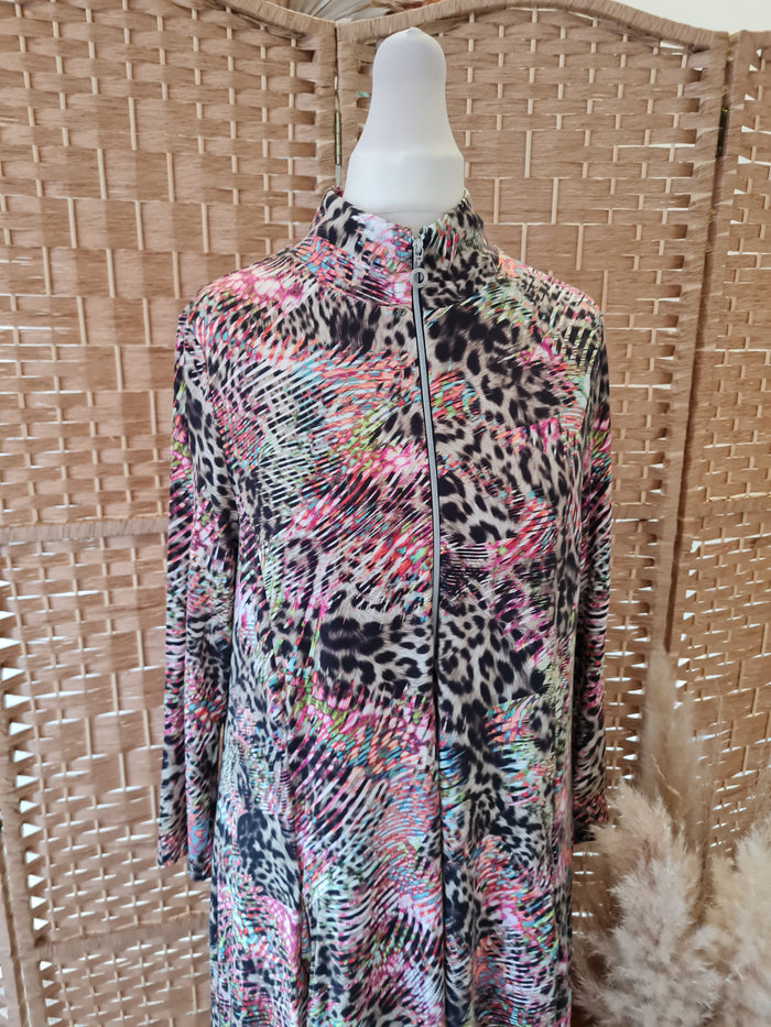 Looxent Peter Hahn multi pattern dress 12 NWT