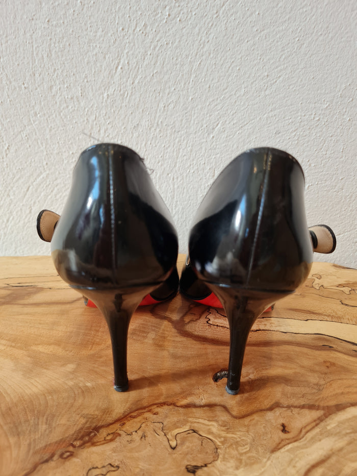 Louboutin Black Mary Jane Heels 4