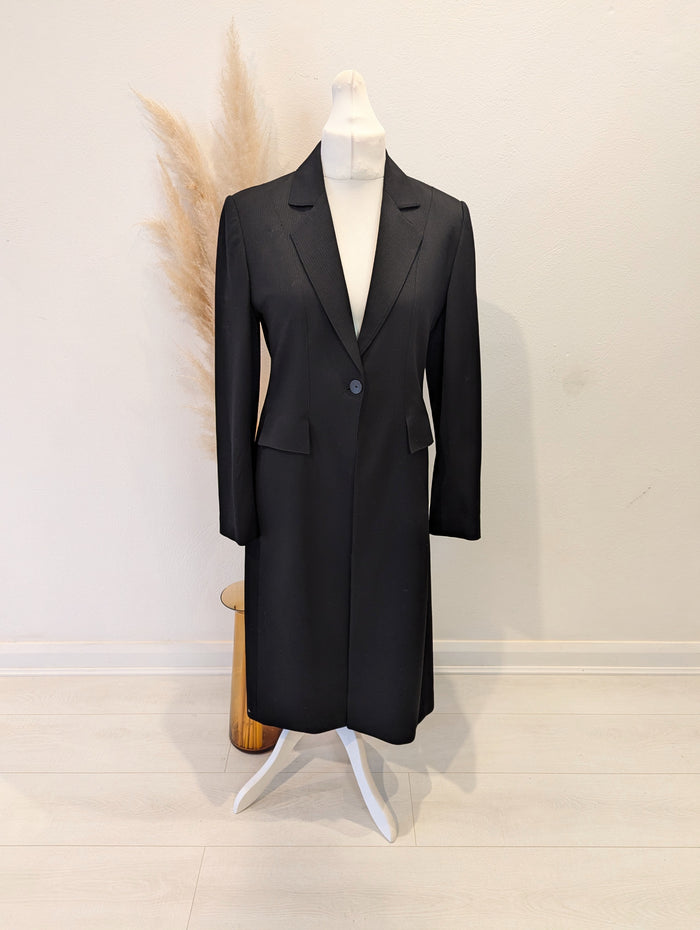 Louise Kennedy Vintage Long Black Coat 10