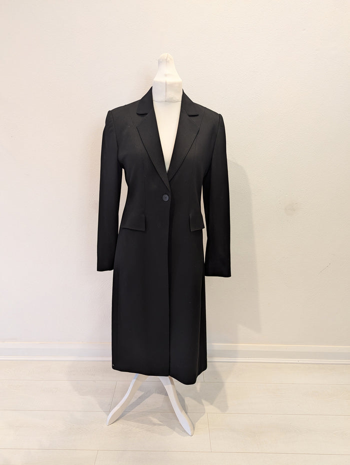 Louise Kennedy Vintage Long Black Coat 10