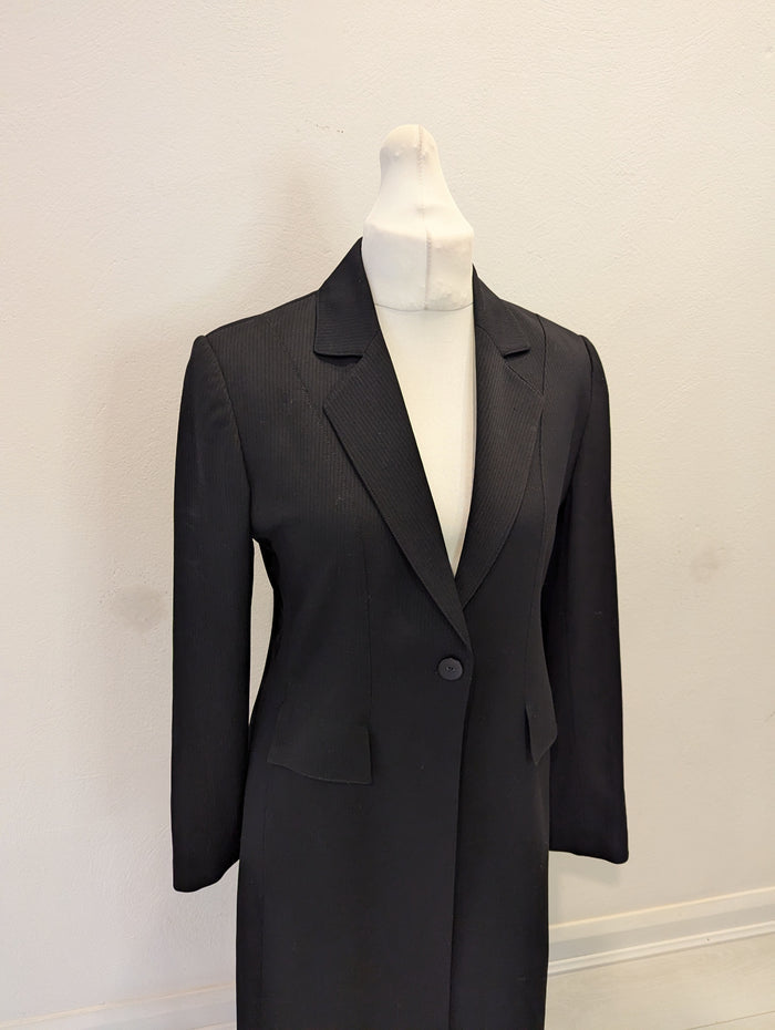 Louise Kennedy Vintage Long Black Coat 10