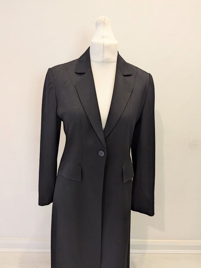 Louise Kennedy Vintage Long Black Coat 10