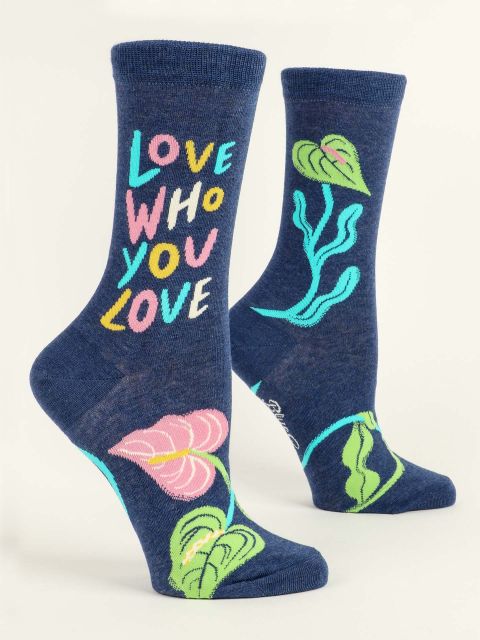 Love Who You Love W-Crew Socks BLUEQ