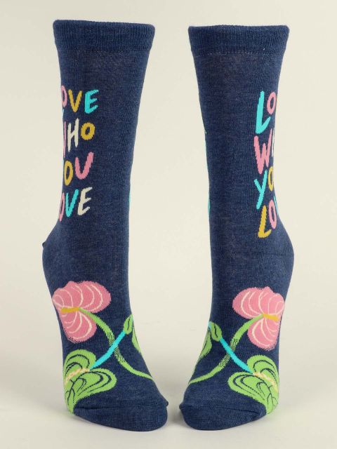 Love Who You Love W-Crew Socks BLUEQ