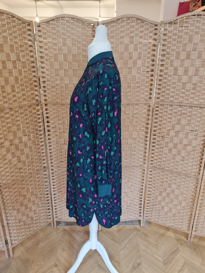 Loxeent Green Pink Leopard Dress 12