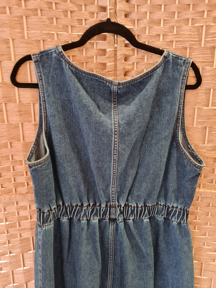 Lucy & Yak sleeveless denim jumpsuit 18R NWT