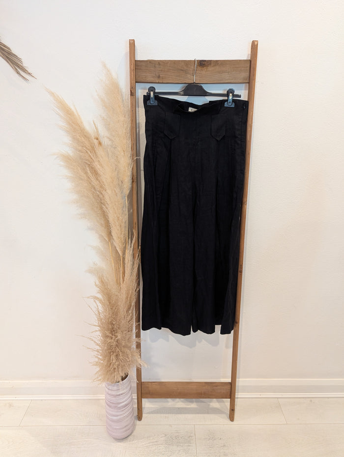 Luel  Black Wide Leg Trousers 10 RRP £160