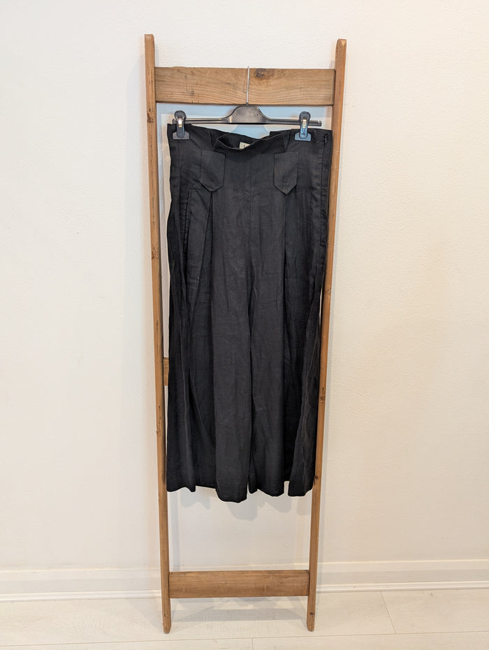Luel  Black Wide Leg Trousers 10 RRP £160