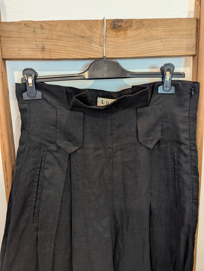 Luel  Black Wide Leg Trousers 10 RRP £160
