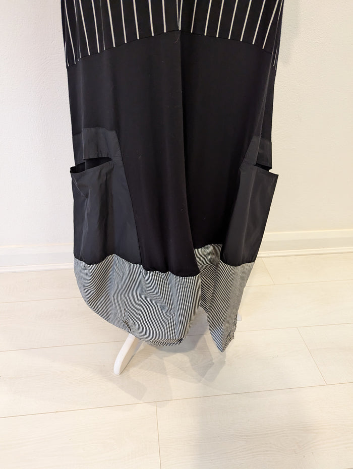 Luukaa Black/White Maxi Dress Size 12 NWT RRP £129