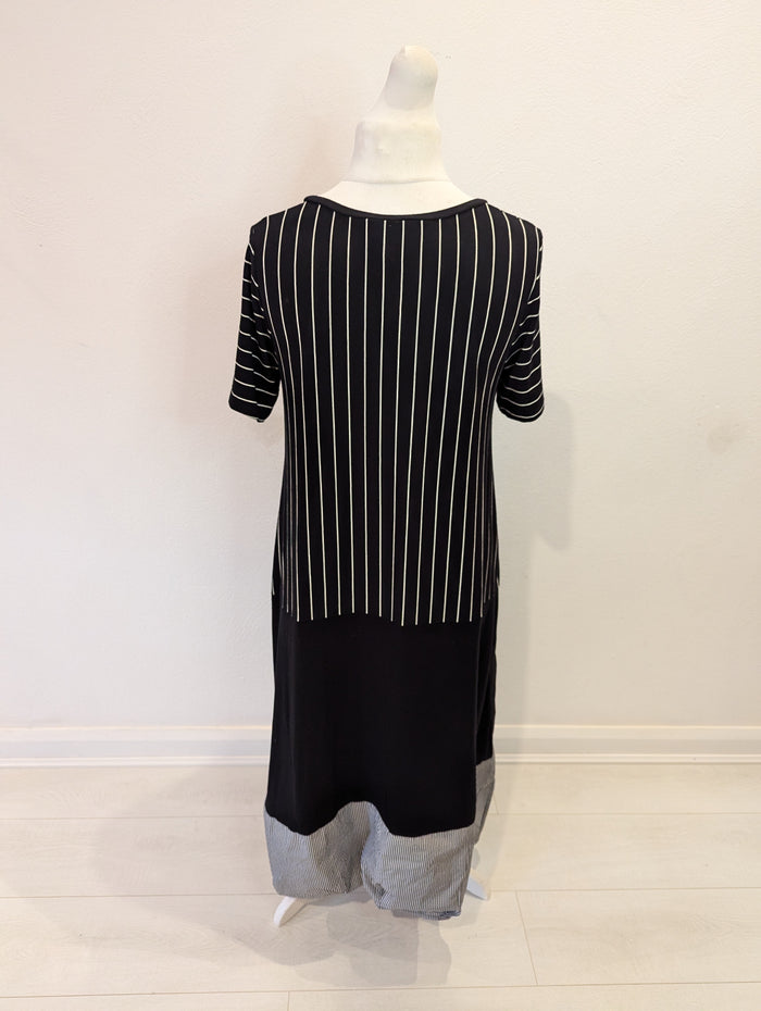 Luukaa Black/White Maxi Dress Size 12 NWT RRP £129