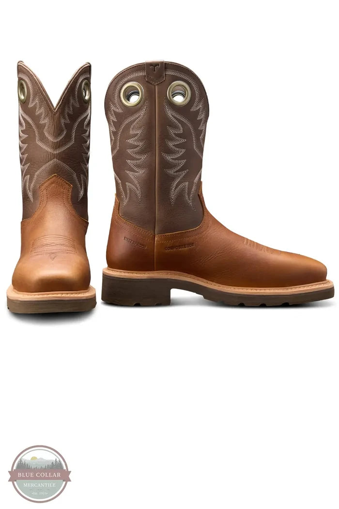 TECOVAS M10083CFS Men's Longhaul Waterproof Square Composite Toe Work Boot pair shown together