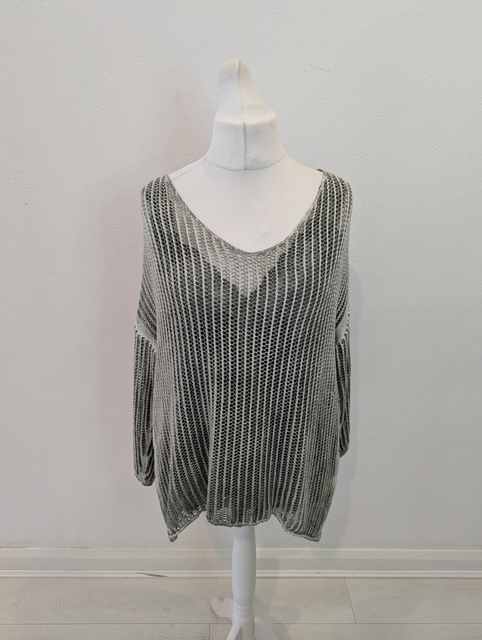 Made in Italy 2 Piece Top Khaki One Size