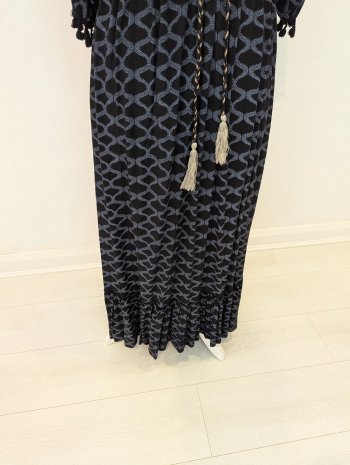 Made in Italy Black/ Grey Print Dress M