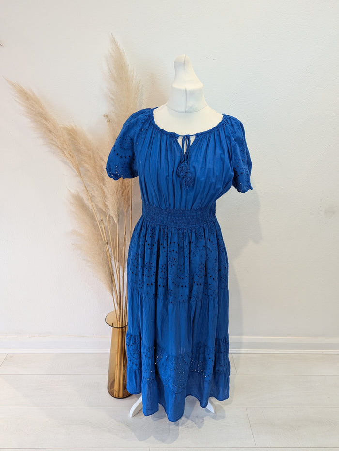 Made in Italy Blue Cotton Dress L
