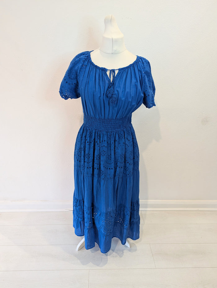 Made in Italy Blue Cotton Dress L