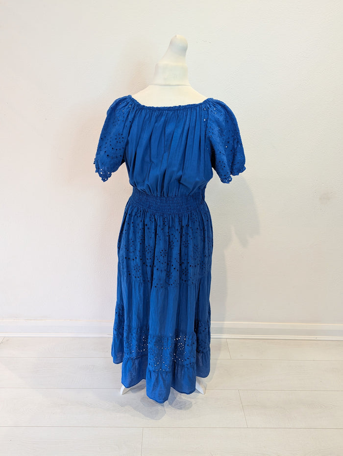 Made in Italy Blue Cotton Dress L