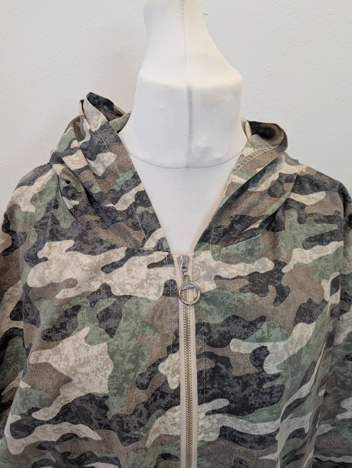 Made in Italy Camouflage Hooded Jacket One Size