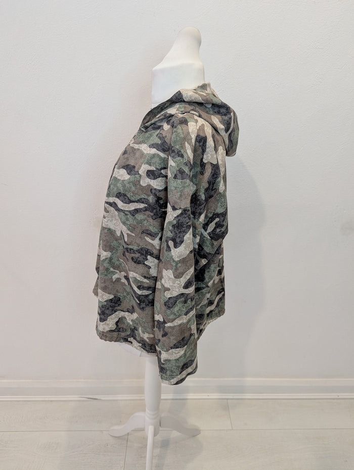 Made in Italy Camouflage Hooded Jacket One Size